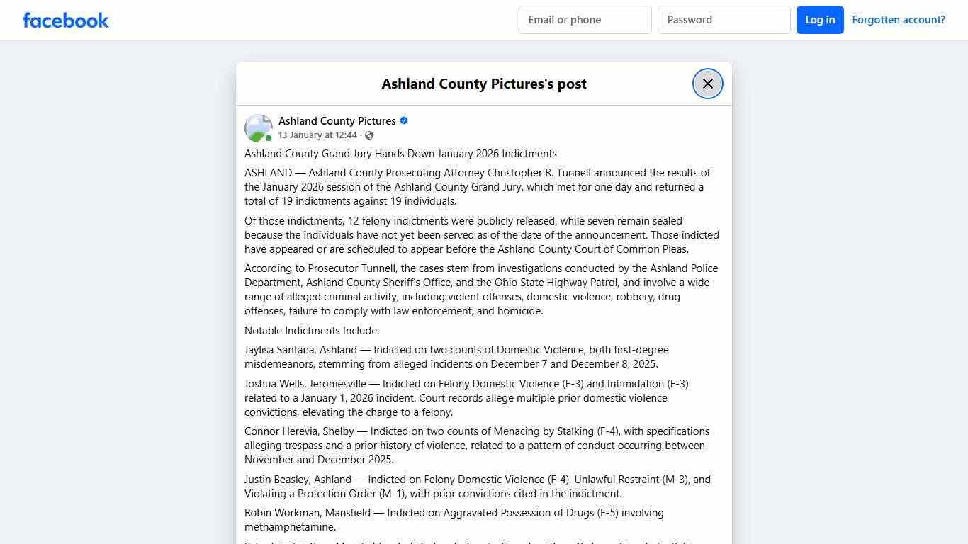 Ashland County Grand Jury Hands... - Ashland County Pictures Facebook